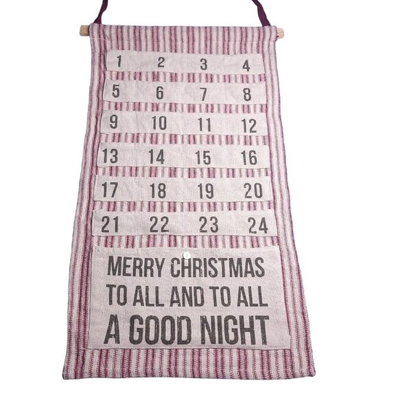 Countdown Advent Calendar MERRY CHRISTMAS TO ALL AND TO ALL A GOOD NIGHT - Picture 1 of 7